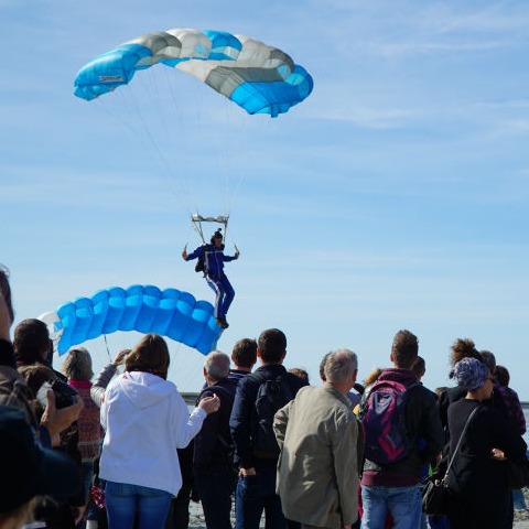 Skydiver Landing Demo Jump