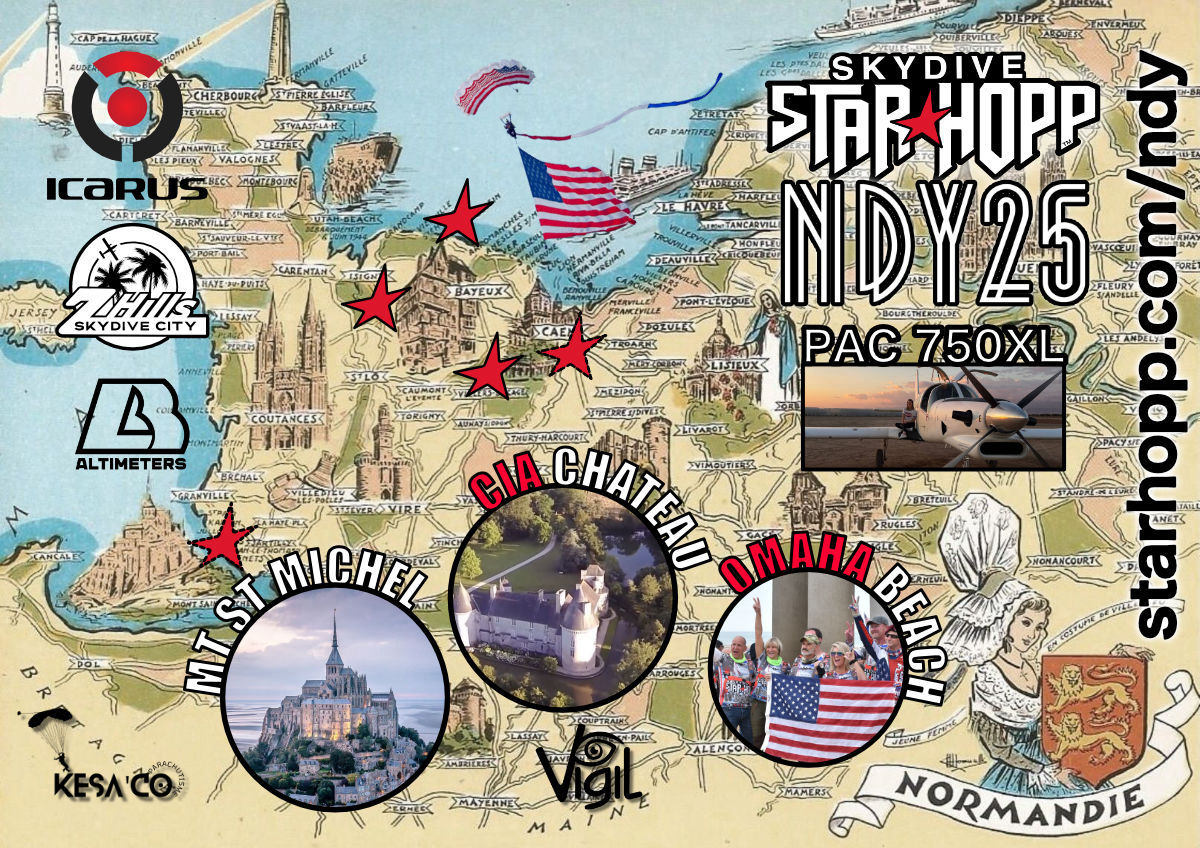 Map of Normandy Starhopp 2025