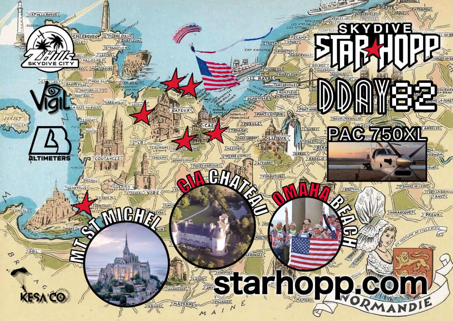 Map of Normandy Starhopp 2025